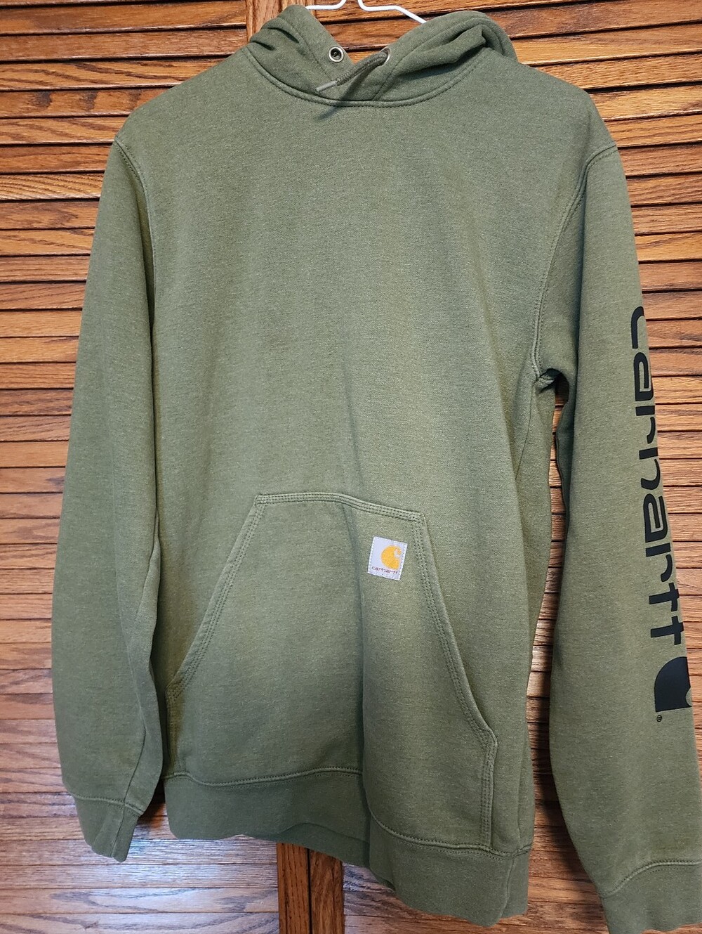 Carharrt loose fit women's size small hoodie sweatshirt Olive Green